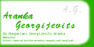 aranka georgijevits business card